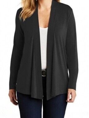Mossimo Classic Versatile Women Open Front Black Cardigan Lightweight- Sz S